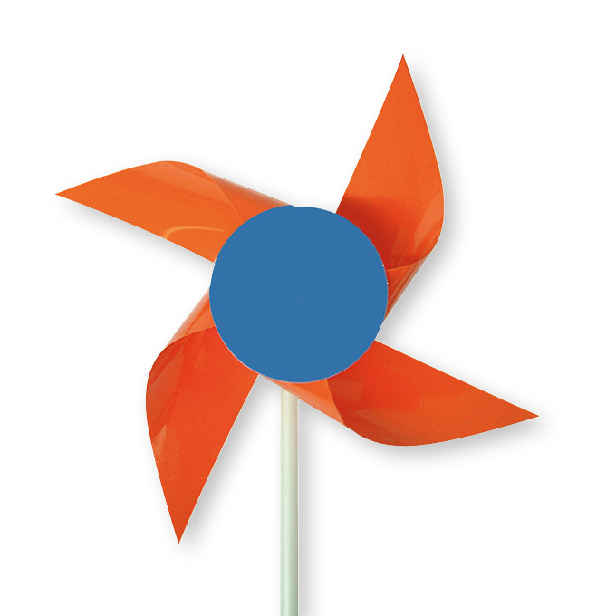 Windmühlen, 16 cm, blau