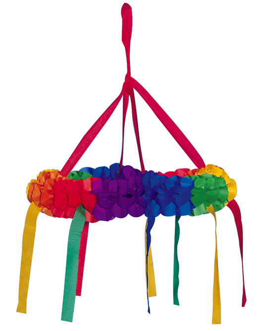 Seidenpapierkranz, Regenbogenfarben