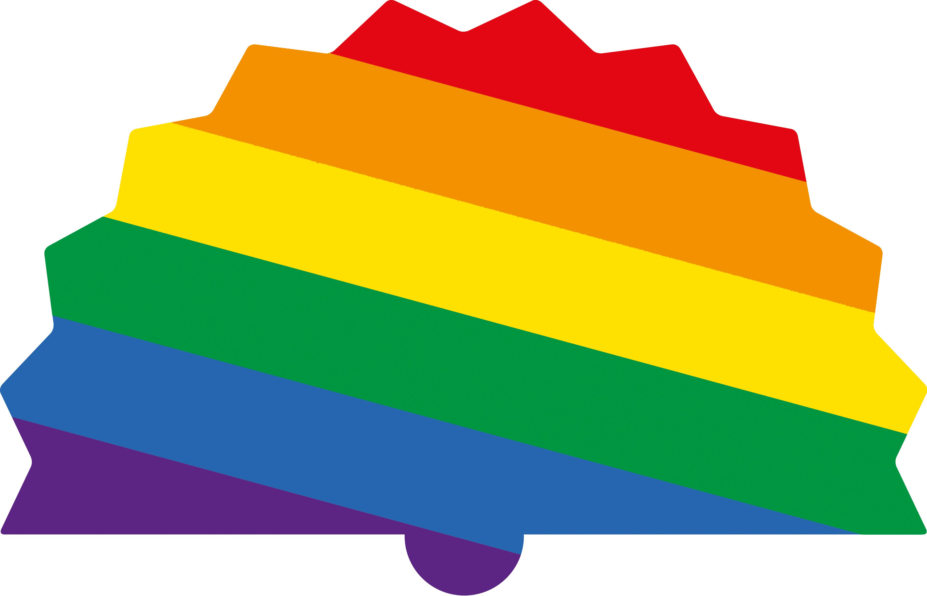 Plano Handfächer Regenbogen